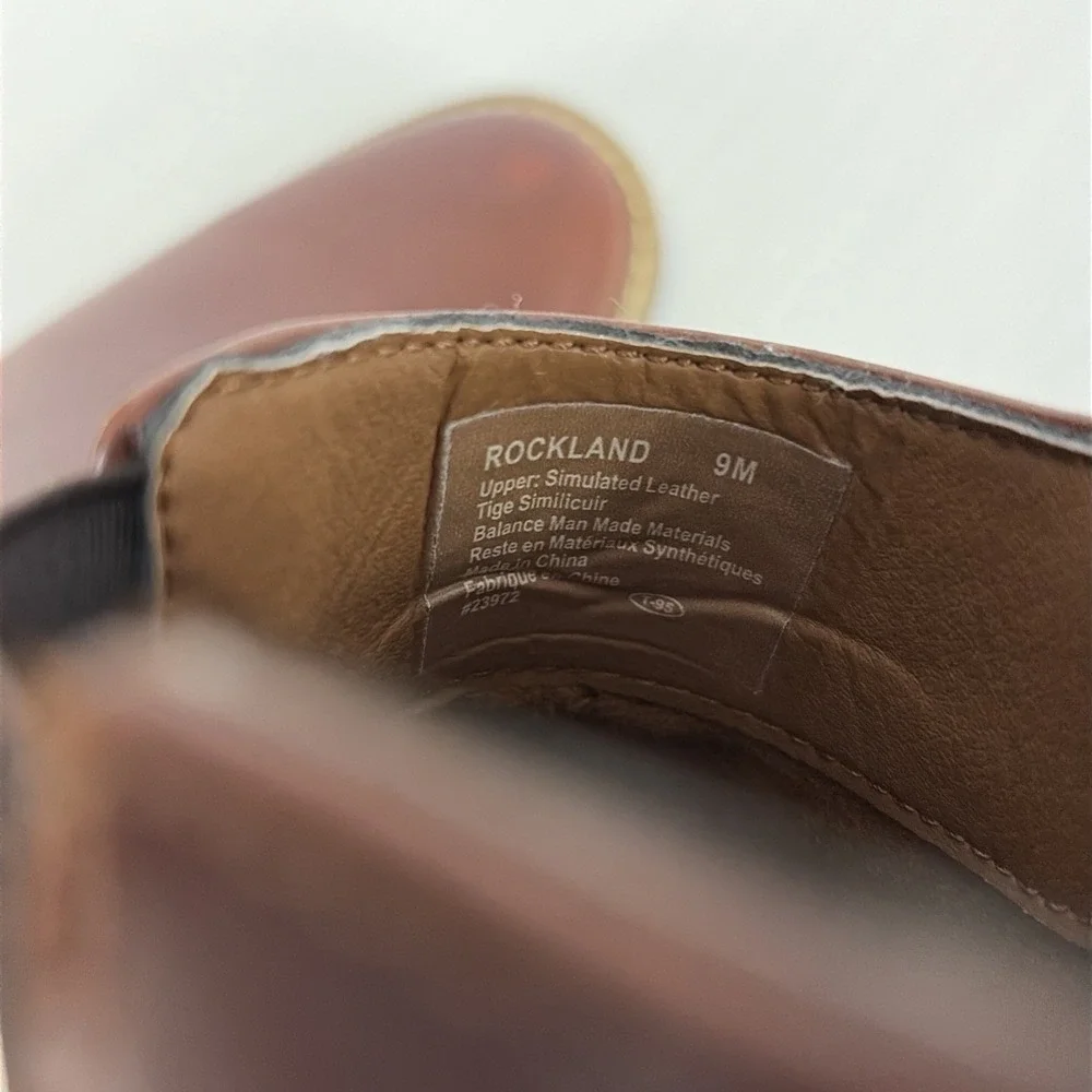 Deer Stags Men's Rockland Dress Comfort Chelsea Boot Redwood/Dark Brown Size 9 M